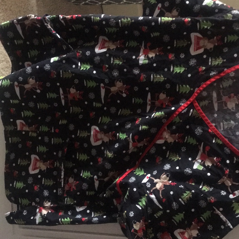 Christmas scrub top